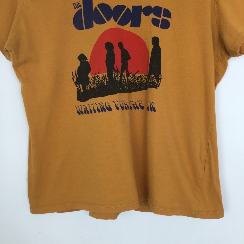 The Doors Band T-Shirt Women’s Size Large Mustard Yellow Retro - Picture 3 of 11